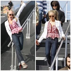 Levi’s Jeans Capital E SWANK Blue Black Size 29 Low Slim Boot Tall Y2K Denim